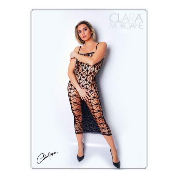 Robe sexy longue en résille noire - Le Numéro 3 - Collection Robe 